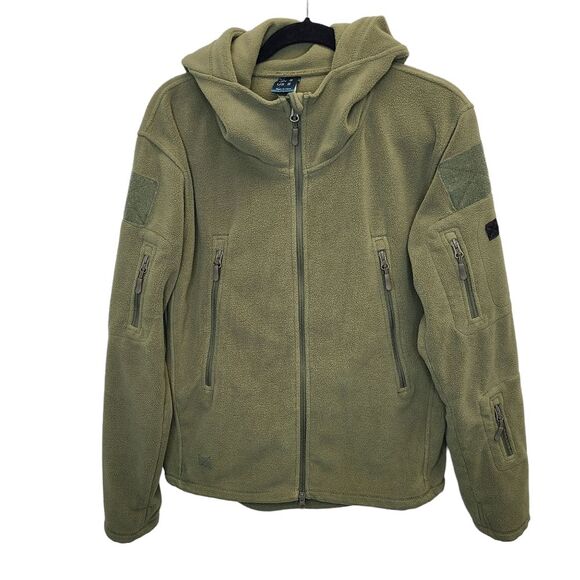 Military Men's S Tactical Outdoor Soft Shell Fleece Army Polartec Jacket Green - Picture 1 of 16